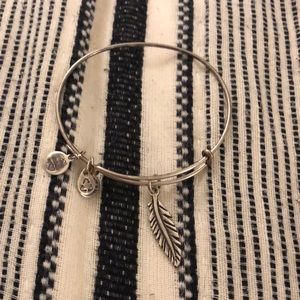 Alex and Ani Silver Feather Bracelet